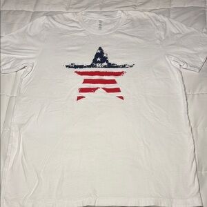 White Star Graphic Patriotic Red White and Blue T-Shirt
